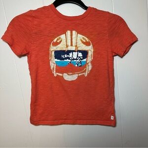 Star Wars Orange floppy sequin Graphic Tee GAP small